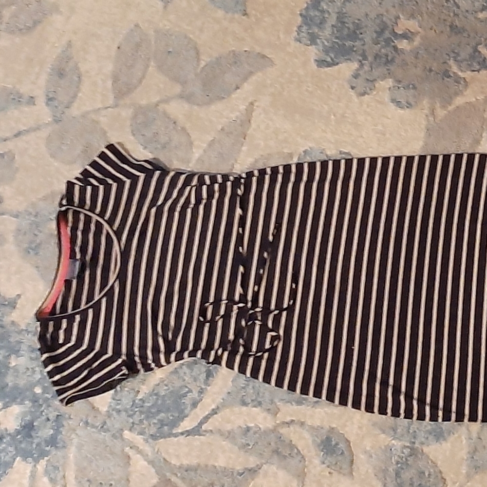 Mother hood OH Baby Maxi Dress ,Size Small , Blue and Tan , Maternity